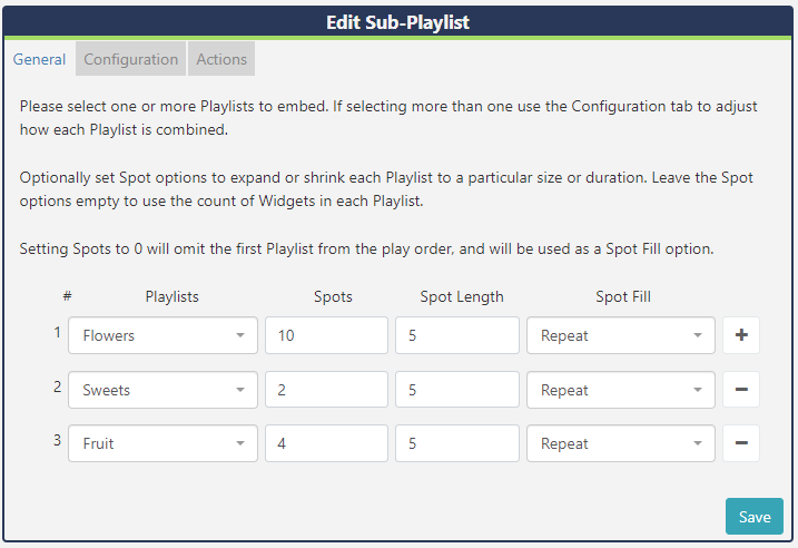Subplaylist Scenario